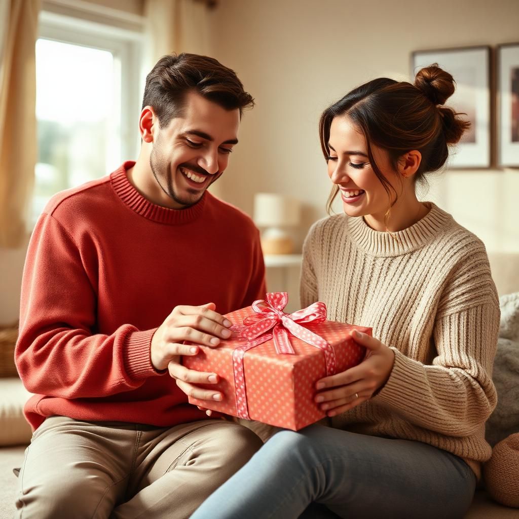 Eltern freuen sich über ein Geschenk für ihr Baby